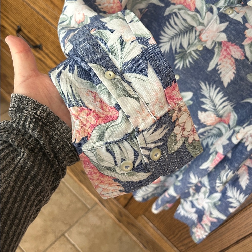 Tommy Bahama Men's XXL Linen Blend Barbados Breeze Beach‎ Coastline Long Sleeve - Picture 7 of 7